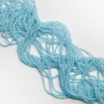 Kryształki kulki fasetowane baby blue AB 3mm