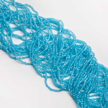 Kryształki kulki fasetowane blue AB 3mm