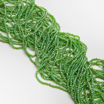 Kryształki kulki fasetowane cearamic green AB 3mm