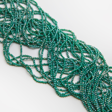 Kryształki kulki fasetowane emerald AB 3mm