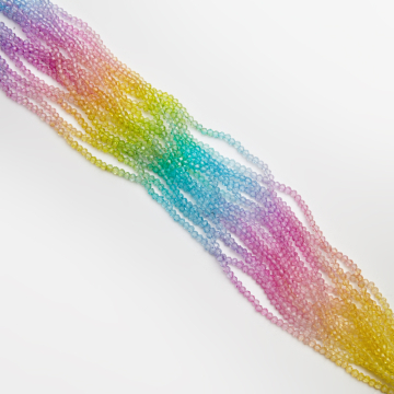 Kryształki oponki fasetowane multicolor 3,5x4mm