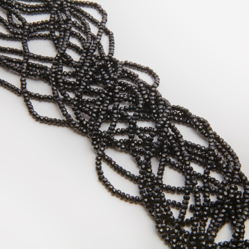 Kryształki oponki fasetowane jet 3x4mm