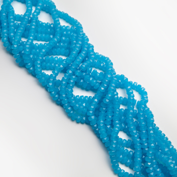 Kryształki oponki fasetowane blue shadow 4x6mm