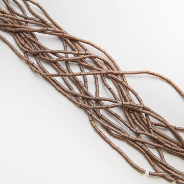 Kryształki słupek gładki mat bronze 2,5x5mm