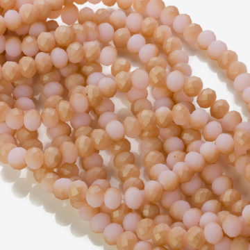 Kryształki oponki matowe golden rose 6x8mm