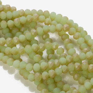 Kryształki oponki matowe golden peridot 6x8mm