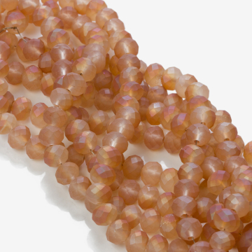 Kryształki oponki matowe frozen amber 6x8mm