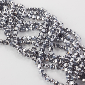 Kryształki kulki fasetowane 32 cuts full silver 6mm