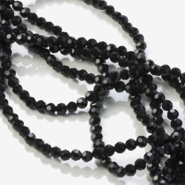 Kryształki kulki fasetowane 32 cuts jet 4mm