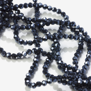 Kryształki kulki fasetowane 32 cuts blue hematite 4mm