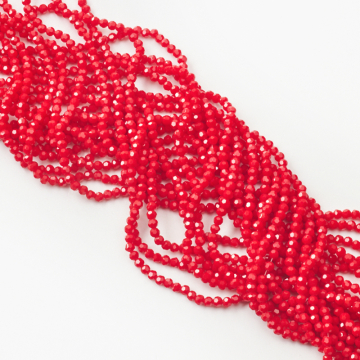 Kryształki kulki fasetowane 32 cuts ceramic red 4mm