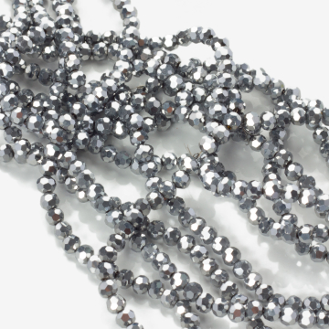 Kryształki kulki fasetowane 32 cuts full silver 4mm