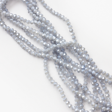 Kryształki kulki fasetowane 32 cuts full grey AB 4mm