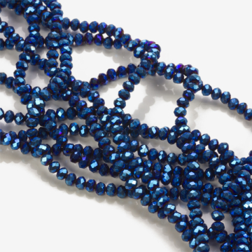 Kryształki oponki fasetowaneheliotrope 3x4mm