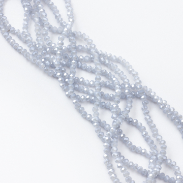 Kryształki oponki fasetowane grey AB 3,5x4mm