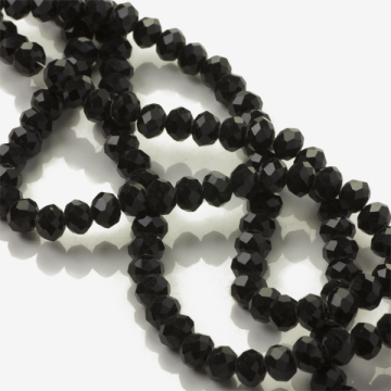 Kryształki oponki fasetowane jet  5x6mm