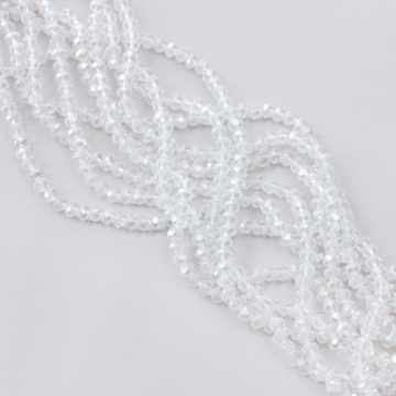 Kryształki oponki fasetowane briolette crystal AB 5x6mm