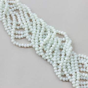 Kryształki oponki fasetowane white stone 5x6mm