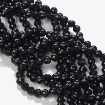 Kryształki kulki fasetowane 96 cuts jet 6mm