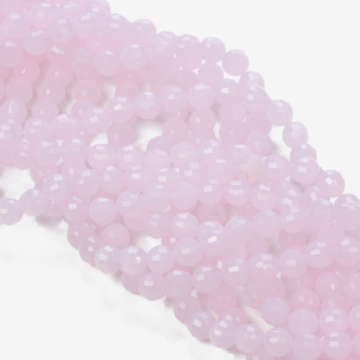 Kryształki kulki fasetowane 96 cuts pastel pink 6mm