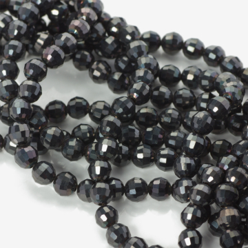 Kryształki kulki fasetowane 96 cuts blue hematite 6mm