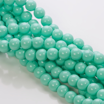 Koraliki szklane turkusowe 10mm