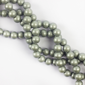 Koraliki szklane powlekane srebrne 10mm