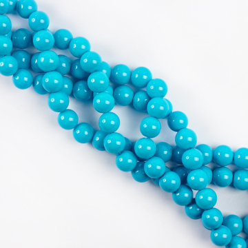 Koraliki szklane powlekane niebieskie 10mm