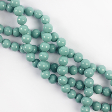 Koraliki szklane powlekane niebieskie 10mm