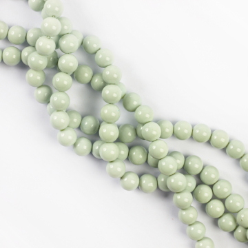 Koraliki szklane powlekane pistacjowe 10mm