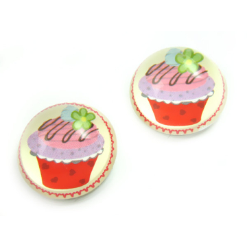 Kaboszon szklany okrągły ciastko 20mm