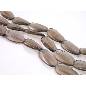 Szklane owale wygięte grafit 28mmx15mm