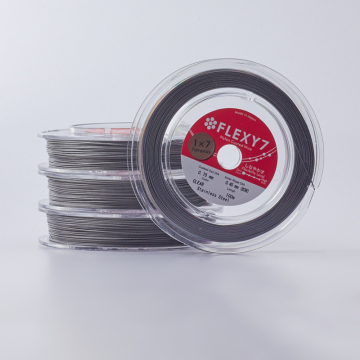 Miękka linka japońska siedmiostrunowa powlekana szara 0,7mm