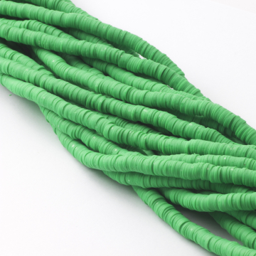 Koraliki Katsuki z modeliny zielone  6mm