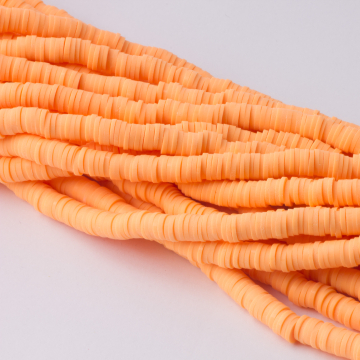 Koraliki Katsuki z modeliny jaskrawopomarańczowe  6mm