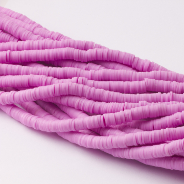 Koraliki Katsuki z modeliny jasnofioletowe  6mm