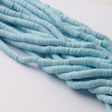 Koraliki Katsuki z modeliny błękitne  6mm