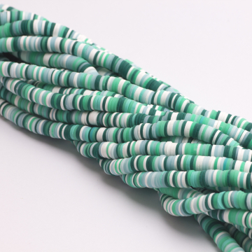 Koraliki Katsuki z modeliny turkusowe  6mm