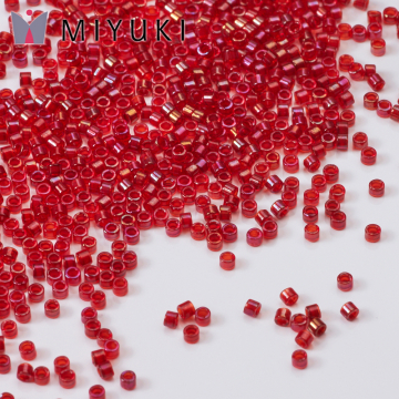Koraliki Miyuki Delica 11/0 Colour Lined Red/Red AB