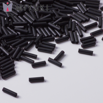 Koraliki Miyuki Bugles #2 6 mm Black Matte