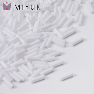 Koraliki Miyuki Bugles #2 6 mm Opaque White