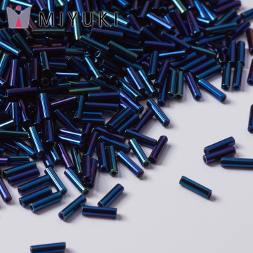 Koraliki Miyuki Bugles #2 6 mm Metallic Blue Iris