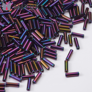 Koraliki Miyuki Bugles #2 6 mm Metallic Purple Iris