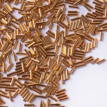 Koraliki Miyuki Bugles #2 6 mm 24kt. Gold Plated