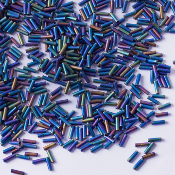 Koraliki Miyuki Bugles #2 6 mm Matte Black AB