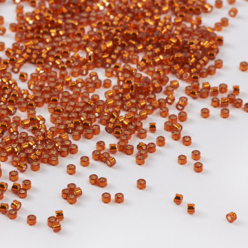 Koraliki Miyuki Delica 11/0 Dyed Silver Lined Orange 11/0