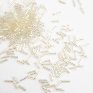 Koraliki Miyuki Bugles 2(6mm) Crystal Ivory Gold Luster