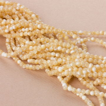Masa perłowa kulka piaskowa 4mm - na sznurze