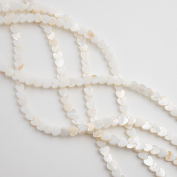 Masa perłowa opalizująca serce okrągłe 6,5mm