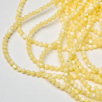 Masa perłowa kulka opalizująca żółta 5mm